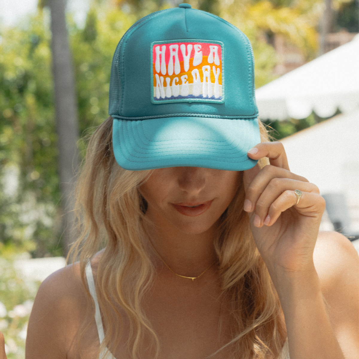Have A Nice Day Patch Trucker Hat